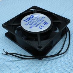 RQA 9225HBL 220VAC, вентилятор 220в ac, 2400об/мин., 92x92х25мм, 55м3/час, 27дб, подшипник качения, тип вывода - провод