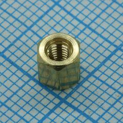 KLS8-DBK-M3-E5.0-L 5.0, стойки латунные, без покрытия отверстие-отверстие