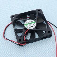MF60101V1-1000U-A99, вентилятор 12в 60х60x10мм v 4000об/мин 27,55м3/час, 28,5дб, подшипник vapo
