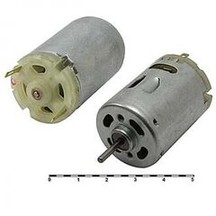 R380-2580 12V, электродвигатель 12v 11,93вт, 16800/14318об/мин 38х27,5мм вал 2,3х13,5мм