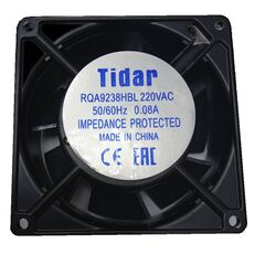 RQA 9238HBL 220VAC, вентилятор 220в ac, 2400об/мин., 92x92х38мм, 85м3/час, 29дб, подшипник качения, тип вывода - провод