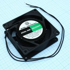 G8025HA2SLX, вентилятор 220в ac, 2300об/мин., 0.54м3/мин, 80х80х25мм, 7 лопастей, подшипник скольжения, тип вывода - провод