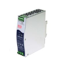 WDR-60-5, преобразователь ac-dc на din-рейку 50вт, выход 5в/0…10a, рег. вых=5…6в, вход 180…550v ac, 47…63гц /254…780v dc, изоляция 3000в ac, в кожухе 32х125.2х102мм, -30…+85°с
