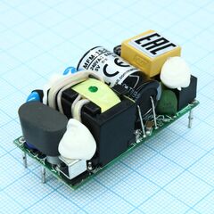MFM-15-5, ac-dc med, 15вт, вход 80...264в ac 47...440 гц, выход 5в/3а, изоляция 4000в ac, на плате 49х23.8х23мм, -35...+85°c