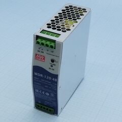 WDR-120-48, преобразователь ac-dc на din-рейку 120вт, вход 180…550v ac, 47…63гц /254…780v dc, выход 48в/0…2,5a, рег. вых=48…58в, изоляция 3000в ac, в кожухе 40х125.2х113,5мм, -25…+70°с