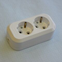 Колодка розеточная x2 16А, 16а,250в,земля,абс-пластик,e302
