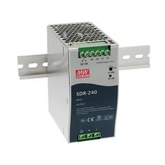 SDR-240-48, преобразователь ac-dc на din-рейку 240вт, выход 48в/5a, рег. вых 48...55в, вход 88…264v ac, 47…63гц /124…370в dc, изоляция 3000в ac, в кожухе 63х125,2х113м,5м, -25…+70°с