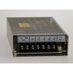 RS-150-24, ac-dc, 150вт, вход 88…264в ac, 47…63гц / 248…373 в dc, выход 24в/6.5a, рег. вых 22.8…26.4 в , изоляция 3000в ac, в кожухе 199х98х38мм, -20…+70°с