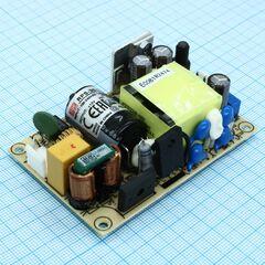 RPS-30-12, ac-dc med, 30вт, вход 80…264v ac, 47…63гц, выход 12в/2.5a, рег.вых 11.4…13.2в, изоляция 4000v ac, открытая плата 76.2х50,8х24мм, -30…+70°с