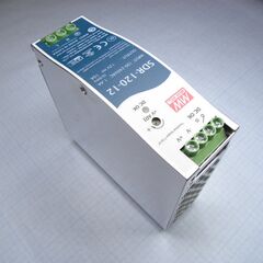 SDR-120-12, преобразователь ac-dc на din-рейку 120вт, выход 12в/10a (пиковый 15а), рег. вых 12...14в, вход 88…264v ac, 47…63гц /124…370в dc, изоляция 3000в ac, в кожухе 40х125,2х113,5мм, -25…+70°с