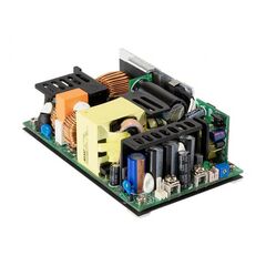 RPS-500-15, ac-dc med, 499.5вт (319.5 вт без обдува), вход 80…264v ac, 47…63гц / 113…370v dc, выход 15в/33.3a, рег.вых 14.3…15.8в, изоляция 4000v ac, открытая плата 127x76.2x40мм, -30…+70°с