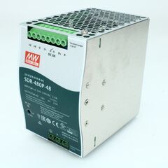 SDR-480P-48, преобразователь ac-dc на din-рейку 480вт, выход 48в/0...10a, рег.вых=48...55в, вход 90…264vac, 47…63гц / 127…370vdc, изоляция 3000v ac, в кожухе : 85.5х125.2х128.5мм, -25…+70°с, возможность параллельного подключения