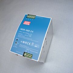 NDR-480-24, преобразователь ac-dc на din-рейку 480вт, выход 24в/20a, рег. вых 24…28в, вход 90…264v ac, 47…63гц /127…370в dc, изоляция 3000в ac, в кожухе 63х125.2х113.5мм, -20…+70°с
