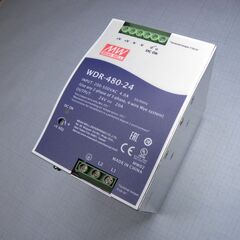 WDR-480-24, преобразователь ac-dc на din-рейку 480вт, вход 180…550v ac, 47…63гц /254…780v dc, выход 24в/0…20a, рег. вых=24…28в, изоляция 3000в ac, в кожухе 85.5х125.2х128.5мм, -30…+70°с