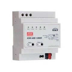 KNX-40E-1280D, ac-dc для системы knx, 38.4вт, вход 180…264v ac, 47…63гц /254…370в dc, выход 30в/1280мa, интегр. шина knx, изоляция 4200в ac, на din-рейку 72х90х57мм, -30…+70°с, с функцией диагностики