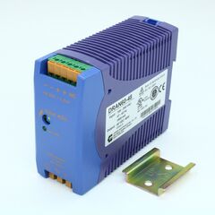 DRAN60-48, преобразователь ac-dc на din-рейку 60вт, выход 48в/1.25a, рег. вых=+15%uном, вход 90…265v ac, 47…63гц / 120...370v dc , изоляция 3000v ac, : 115х90х41мм, пружинные клеммы, -40…+71°с