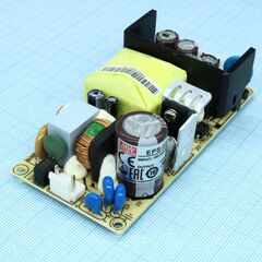 EPS-65-48, ac-dc, 65вт, вход 85…264v ac, 47…63гц /120…370в dc, выход 48в/1.36a, рег. вых 43.2…52,8в, изоляция 3000в ac, открытая плата 101.6х50.8х29мм, -30…+70°с