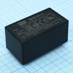 MPM-05-12, ac-dc med, 5вт, вход 80...264в ac 47...440 гц, выход 12в/0.42а, изоляция 4000в ac, на плату, 45.7х25.4х21.5мм, -40...+85°c