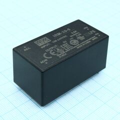 IRM-20-5, ac-dc, 20 вт, вход 85...264в ac 47...440 гц, 120...370b dc, выход 5в/4а, изоляция 3000в ac, в корпусе на плату 52.4x27x24мм, -30...+70°c