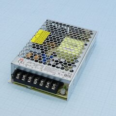 LRS-150-15, ac-dc, 150вт, вход 115/230в ac (переключатель), 47…63гц, выход 15в/10a, рег. вых ±10%, изоляция 3750в ac, в кожухе 129х97х30мм, -30…+70°с