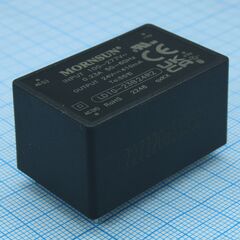 LD10-23B24R2, ac-dc, 10вт, вход 85…305в ac 47…63 гц, 100…430b dc, выход 24в/0.41а, изоляция 4000в ac, кпд 85%, в корпусе на плату 40х25.4х21мм, -40...+85°c