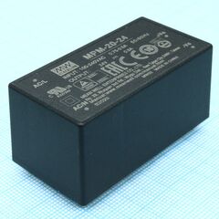 MPM-20-24, ac-dc med, 21.6вт, вход 80...264в ac 47...440 гц, выход 24в/0.9а, изоляция 4000в ac, на плату, 52.4х27.2х24мм, -40...+85°c