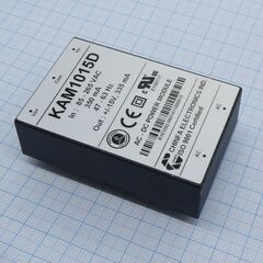KAM1015D, ac-dc, 10вт, выход +-15в/0.32a, рег. вых=±10%uном, вход 85…265v ac, 47…63гц / 120...370v dc, изоляция 3000v ac, в кожухе 76х51х23мм, -20…+50°с