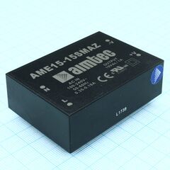AME15-15SMAZ, ac/dc, 15вт, вход 90…264в, выход 15в/1а, изоляция 4000в ac, кпд 81%, максимальная емкостная нагрузка не более 680мкф, 65x46.5x20.1мм, -40…85°c, пластик