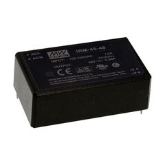 IRM-45-48, ac-dc, 45.12вт, вход 85...305в ac 47...440 гц, 120...430b dc, выход 48в/0.94а, изоляция 3000в ac, в корпусе на плату 87x52x29.5мм, -30...+70°c