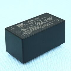 MPM-20-5, ac-dc med, 20вт, вход 80...264в ac 47...440 гц, выход 5в/4а, изоляция 4000в ac, на плату, 52.4х27.2х24мм, -40...+85°c
