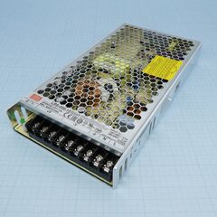 LRS-200-15, ac-dc, 210вт, вход 115/230в ac (переключатель), 47…63гц, выход 15в/14a, рег. вых ±10%, изоляция 3750в ac, в кожухе 215х115х30мм, -25…+70°с
