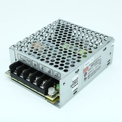 NES-25-5, ac-dc, 25вт, выход 5в/5a, рег. вых 4.5…5.5 в , вход 85…264в ac, 47…63гц / 125…373 в dc, изоляция 3000в ac, в кожухе 99х82x35мм, -20…+60°с
