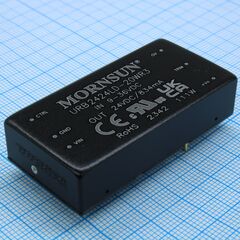 URB2424LD-20WR3, dc/dc, 20вт, вход 9…36в, выход 24в/0.834а, изоляция 1500в dc, кпд 88…90%, максимальная емкостная нагрузка не более 500мкф, вход on/off, 2x1", 50.8x25.4x11.8мм, -40…85°c, металл
