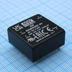SKMW06F-03, dc-dc, 6вт, uвх=9…36в, выход 3.3в/1.5а, изоляция 1500в dc, 25.4х25.4х11.7мм, -40°с…+85°с
