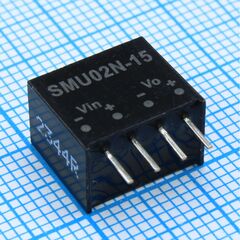SMU02N-15, преобразователь dc/dc, на печатную плату, 2 вт