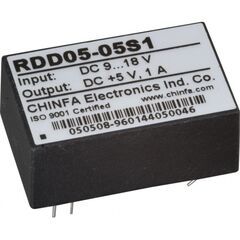RDD05-15S2, dc-dc, 6вт, uвх=18…36в, uвых=15в/400ма, изоляция 1500в dc, 32х20х12.7мм, -25°с…+71°с