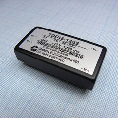 TDD15-12S2, dc-dc, 15вт, uвх=18…36 в, uвых=12в/1250ma, изоляция 1500в dc, 50.8х25.4х11.5мм, -25°с…+61°с