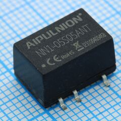 NN1-05S05ANT, dc/dc, 1вт, вход 4.5…5.5в, выход 5в/0.02…0.2а, изоляция 1500в dc, кпд 83…85%, максимальная емкостная нагрузка не более 10000мкф, smd, 12.7x11.2x7.25мм, -50…115°c, пластик