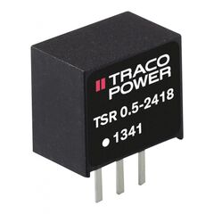 TSR 0.5-2433, преобразователь dc-dc на печатную плату вход 24в однополярный выход 3.3в 0.5a 3-pin sip модульный
