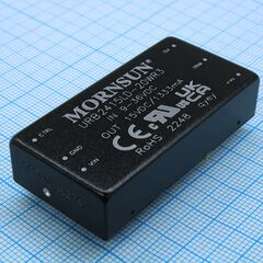 URB2415LD-20WR3, dc/dc, 20вт, вход 9…36в, выход 15в/1.33а, изоляция 1500в dc, кпд 88…90%, максимальная емкостная нагрузка не более 1000мкф, вход on/off, 2x1", 50.8x25.4x11.8мм, -40…85°c, металл