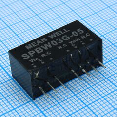 SPBW03G-05, dc-dc, 3вт, uвх=18…75в, выход 5в/600ма, изоляция 1500в dc, корпус sip8 21.8х9.2х11.1мм, -40°с…+85°с