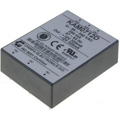 KAM07512D, ac-dc, 7вт, выход (+5в/+12в)/(+0.6а/+0.32a), вход 85…265v ac, 47…63гц / 120...370v dc, изоляция 3000v ac, в кожухе 58х45х19мм, -20…+50°с