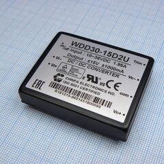 WDD30-15D2U, dc-dc, 30вт, uвх=18...36в, uвых=±15в/1а, изоляция 1500в dc, 50.8x40.6х10.2 мм, -40°с…+61°с