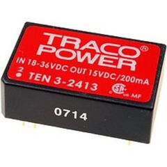 TEN 3-2413, преобразователь dc-dc на печатную плату вход 24в выход 15в 0.2a 3вт 7-pin dip модуль