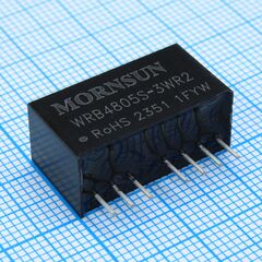 WRB4805S-3WR2, преобразователь dc\dc на печатную плату 3вт вход 36...75в выход 5в 600ма