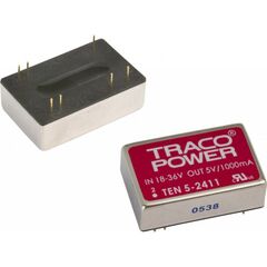 TEN 5-4812, преобразователь dc-dc на печатную плату вход 48в выход 12в 0.5a 6вт 7-pin dip модуль
