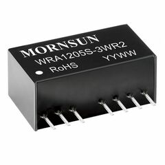WRB4803S-3WR2, преобразователь dc-dc на печатную плату 3 вт вход 36...75в (48в) выход 3.3в 678ма изоляция 1500в -40...+85°с