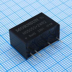 H0505S-2WR2, преобразователь dc/dc на печатную плату 2вт, вход 5(4.5…5.5)в, выход 5в/0.4а, изоляция 6000в dc, кпд 77% -40…+85°c