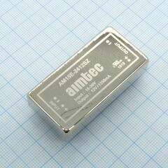 AM15E-2412SZ, dc/dc, 15вт, вход 18…36в, выход 12в/1.25а, изоляция 1500в dc, кпд 85%, максимальная емкостная нагрузка не более 1000мкф, 2x1", 50.8x25.4x10.16мм, -40…85°c, металл