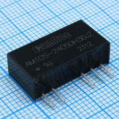 AM1DS-2405DH30JZ, dc/dc, 1вт, вход 21.6…26.4в, выход ±5в/±0.01…0.1а, изоляция 3000в dc, кпд 80%, максимальная емкостная нагрузка не более 1200мкф, sip7, 19.65x6x10.16мм, -40…105°c, пластик